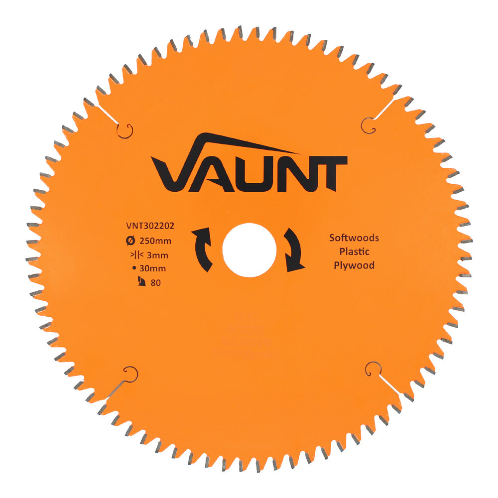 Vaunt 250mm x 30mm 80T TCT Circular Saw Blade