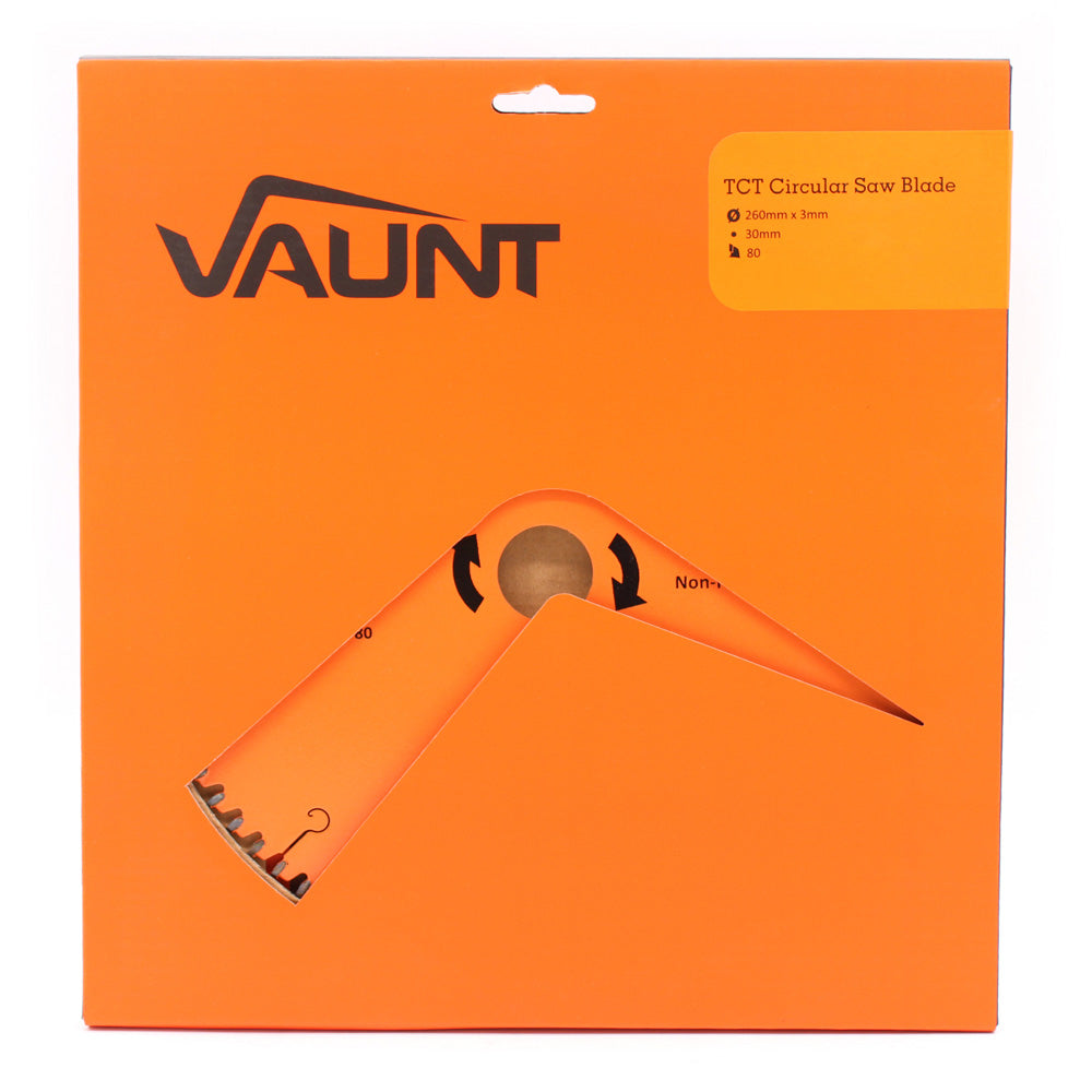 Vaunt 260mm x 30mm 80T TCT Circular Saw Blade for Aluminium Cutting