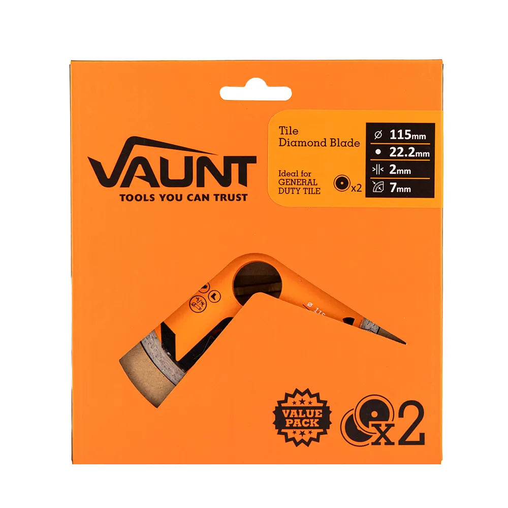 Vaunt Diamond Tile Blade 115mm - Pack of 2