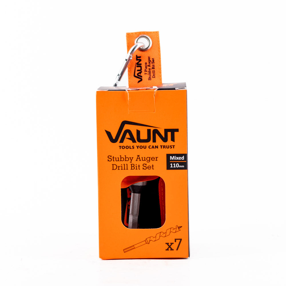 Vaunt 7 Piece 110mm Auger Drill Stubby Bit Set