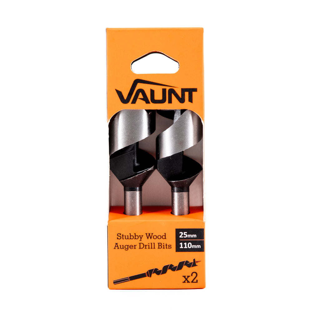 Vaunt 25mm x 110mm Wood Auger Drill Bits - Pack of 2