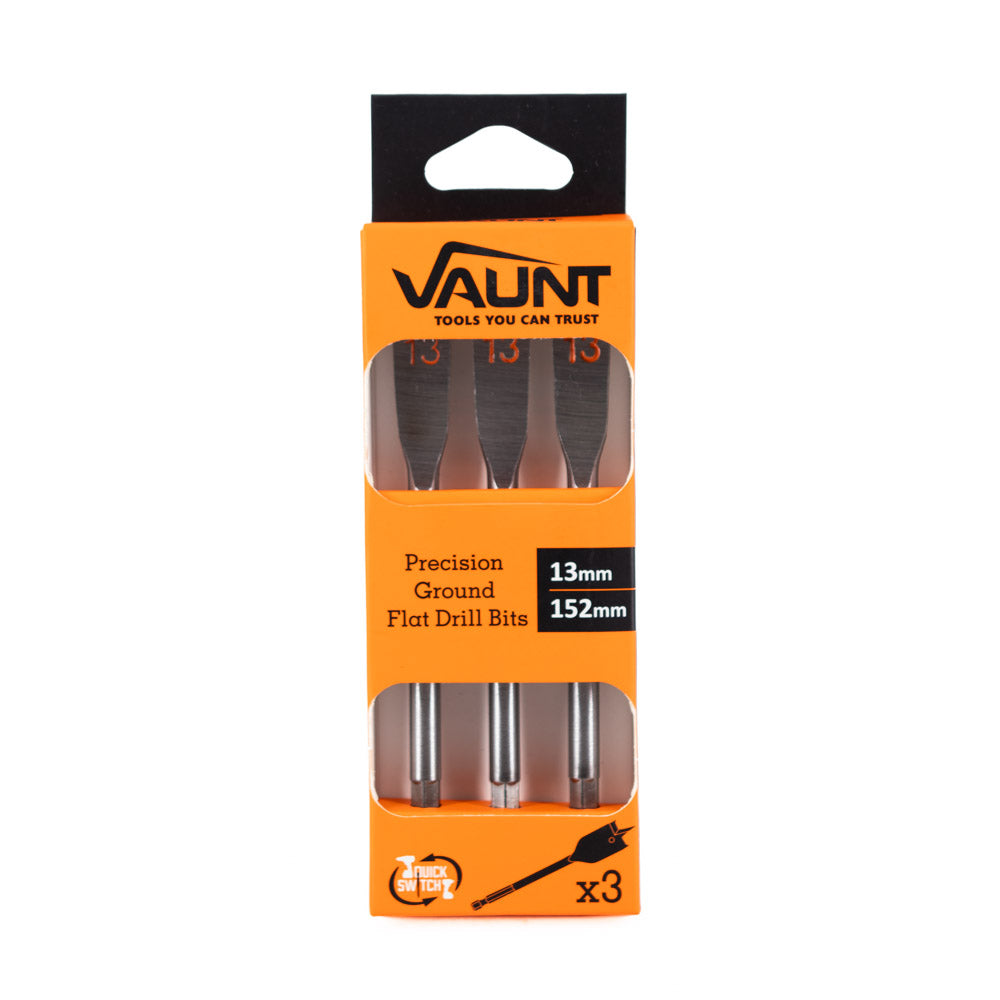 Vaunt 13mm x 152mm Flat Bits - Pack of 3