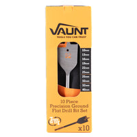 Vaunt 10 Piece Flat Drill Bit Set