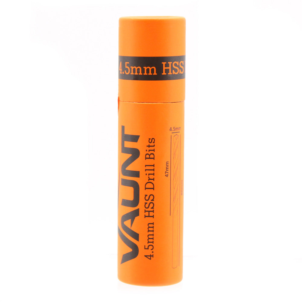 Vaunt 4.5mm x 80mm HSS Drill Bits - Pack of 10