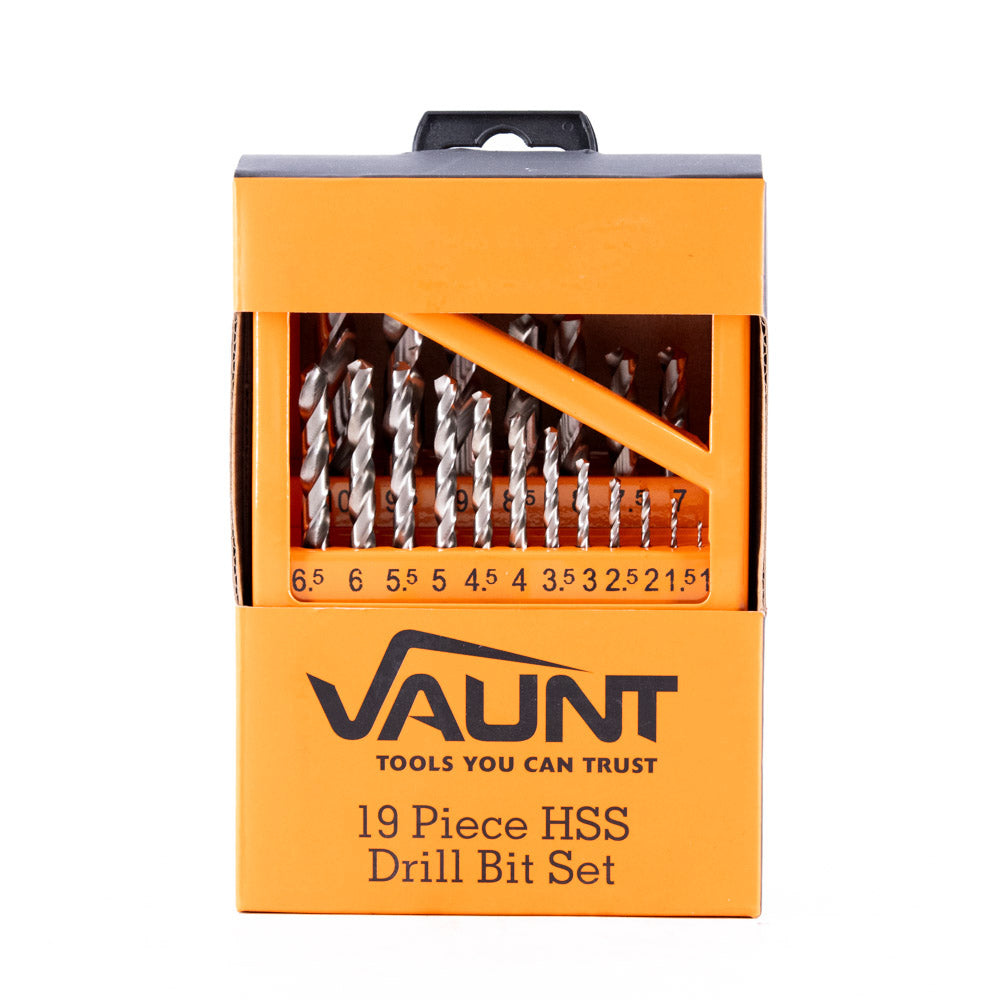 Vaunt 19 Piece HSS Ground Forged Drill Bit Set