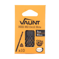 Vaunt 3.0mm x 61mm HSS M2 Turbo Drill Bits - Pack of 10