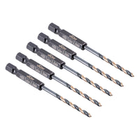 Vaunt 3.0mm x 81mm 1/4'' Hex Shank HSS M2 Turbo Drill Bits - Pack of 5