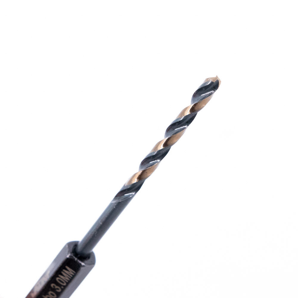 Vaunt 3.0mm x 81mm 1/4'' Hex Shank HSS M2 Turbo Drill Bits - Pack of 5