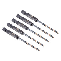 Vaunt 3.5mm x 93mm 1/4'' Hex Shank HSS M2 Turbo Drill Bits - Pack of 5