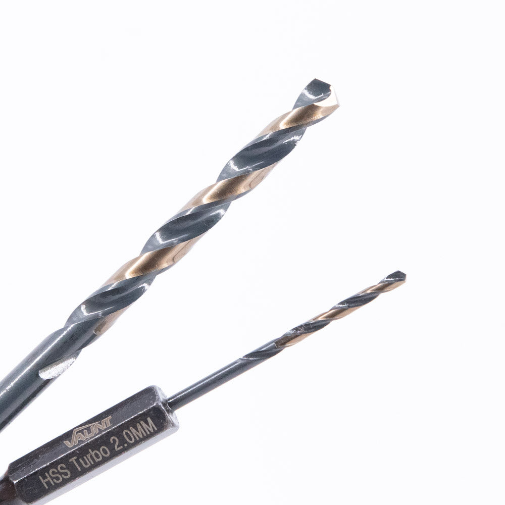 Vaunt 10 Piece 1/4'' Hex Shank HSS M2 Turbo Drill Bit Set