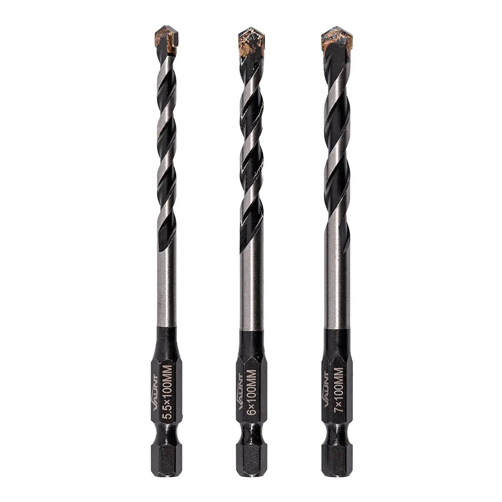 Vaunt 3 Piece Multi-Construction Drill Bit Set (5.5mm, 6.0mm, 7.0mm)