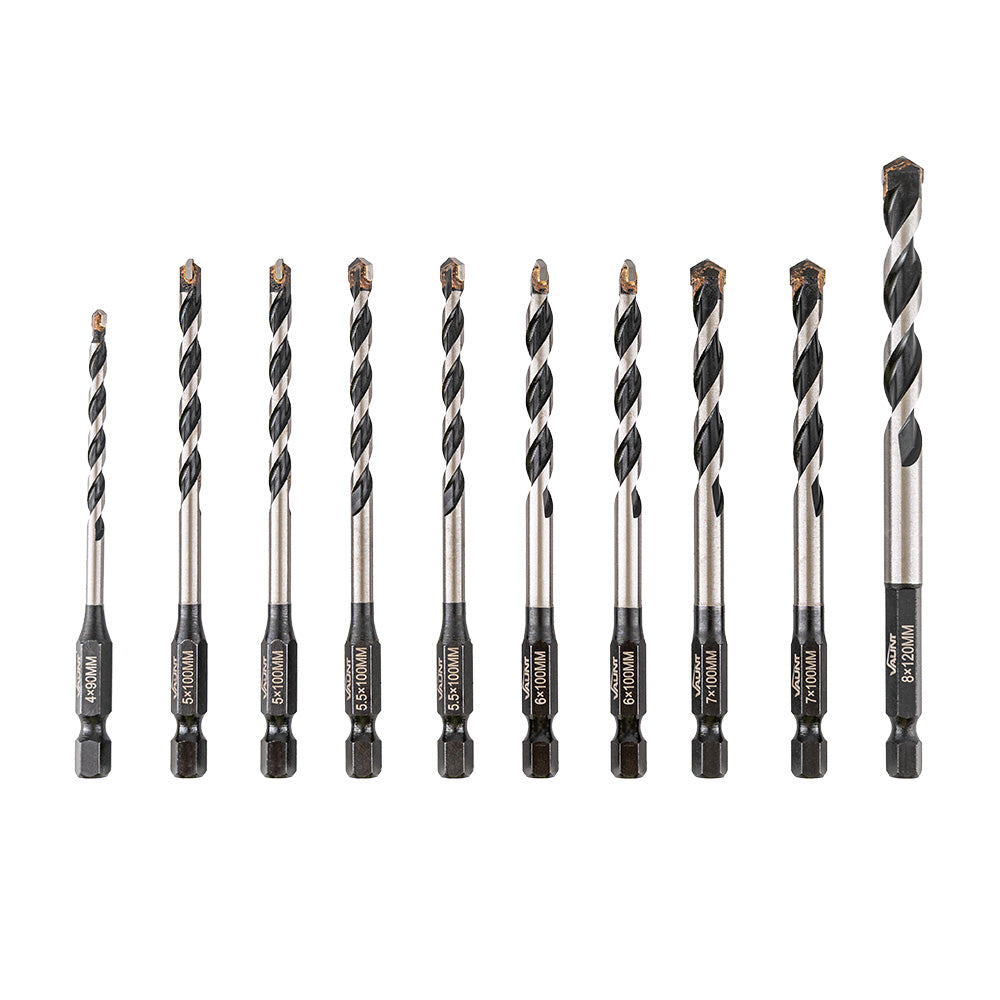 Vaunt 10 Piece Multi-Construction Drill Bit Set