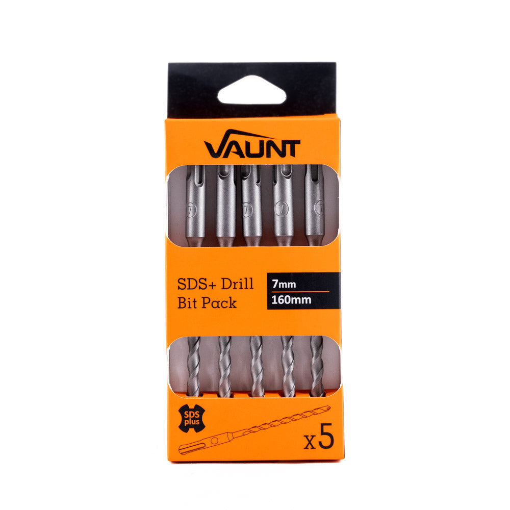 Vaunt SDS+ Drill Bits 7mm x 160mm - Pack of 5