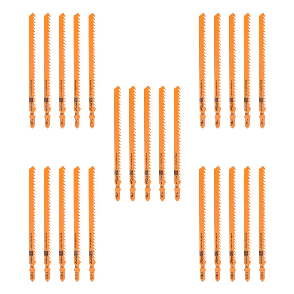 Vaunt Deep Wood Cutting (T344D) Jigsaw Blades - Pack of 25