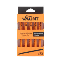 Vaunt Deep Wood Cutting (T344D) Jigsaw Blades - Pack of 25