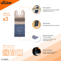 Vaunt Premium 34mm Fine Finish Multi Tool Blade - Pack of 3