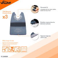 Vaunt Premium 50mm Multi Tool Heavy Duty Scraper Blade  -  Pack of 3