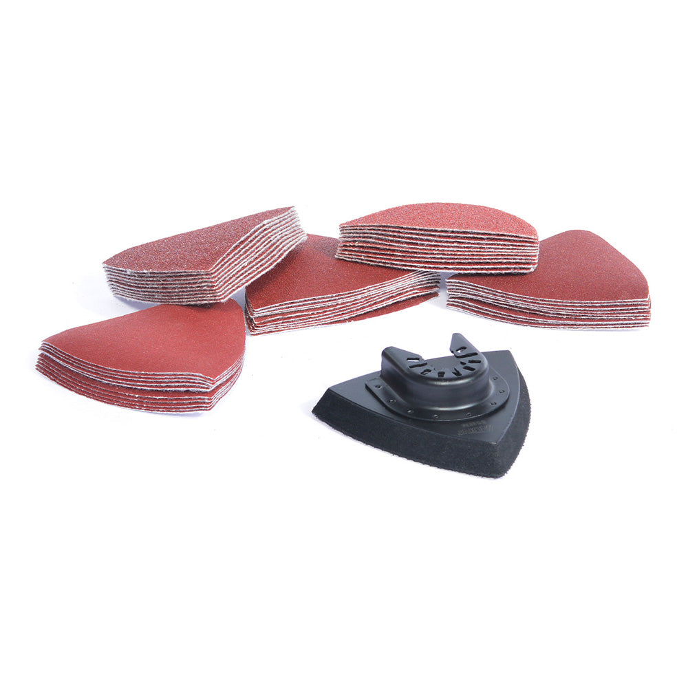 Vaunt Triangular Sanding Pad For Multi Tool Plus Mixed Sheets - 51 Pieces