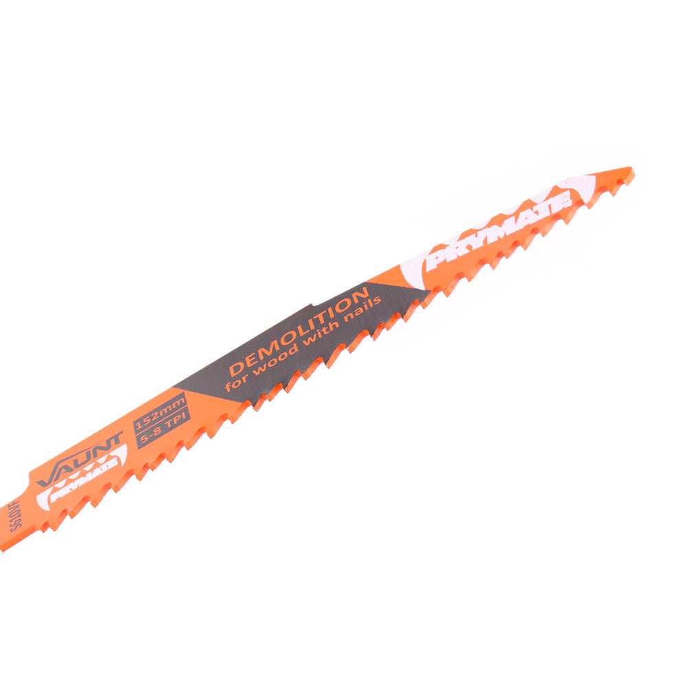 Vaunt 150mm Demolition Reciprocating Saw Blades For Wood & Metal (S610VF) – Pack of 3