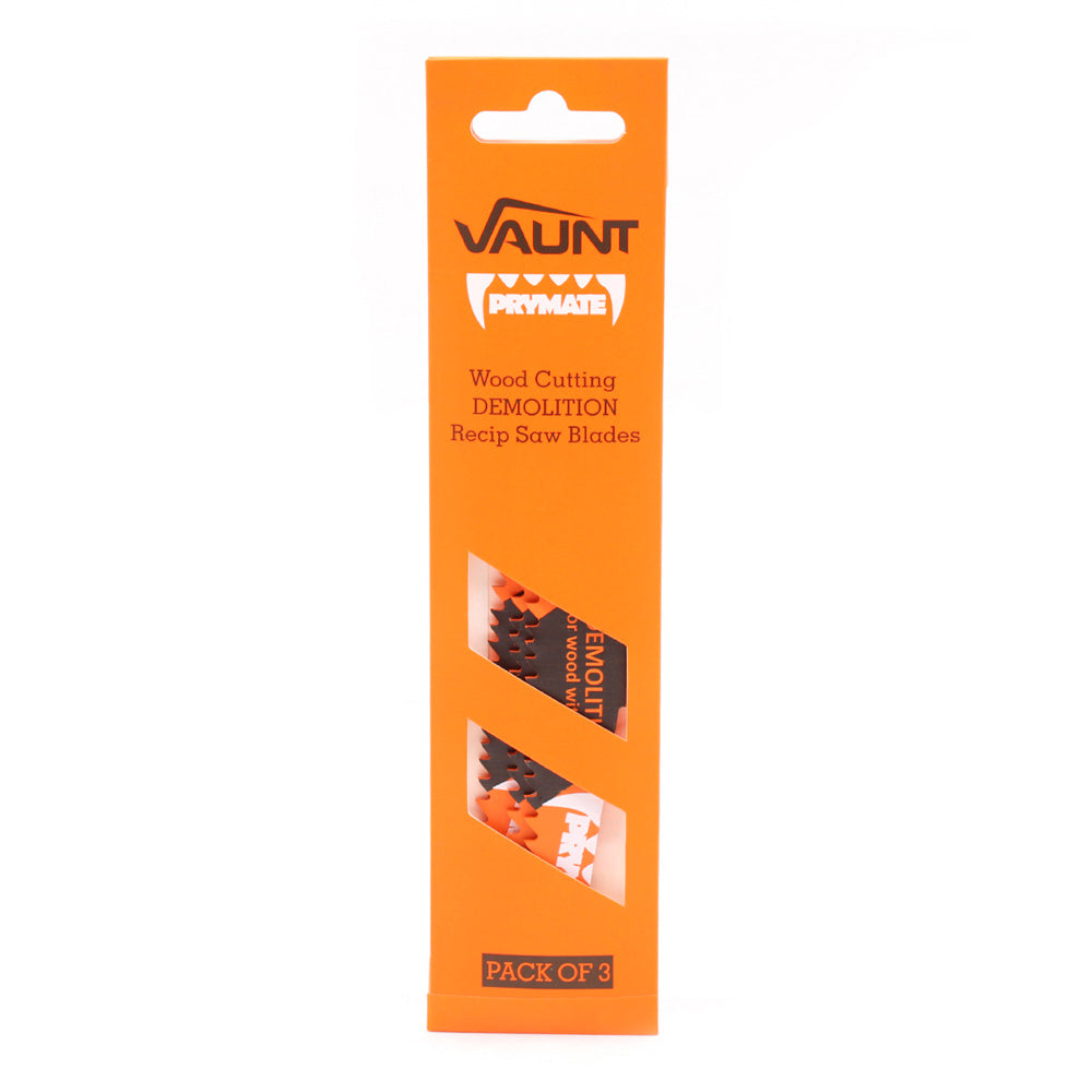 Vaunt 150mm Demolition Reciprocating Saw Blades For Wood & Metal (S610VF) – Pack of 3