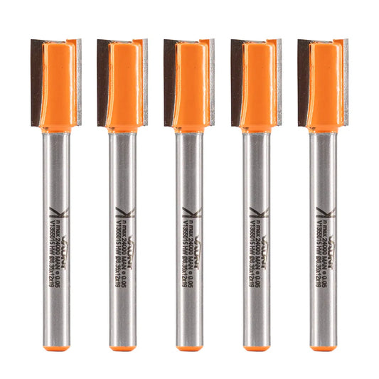 Vaunt Straight Router Cutter 1/4" Shank - Pack of 5