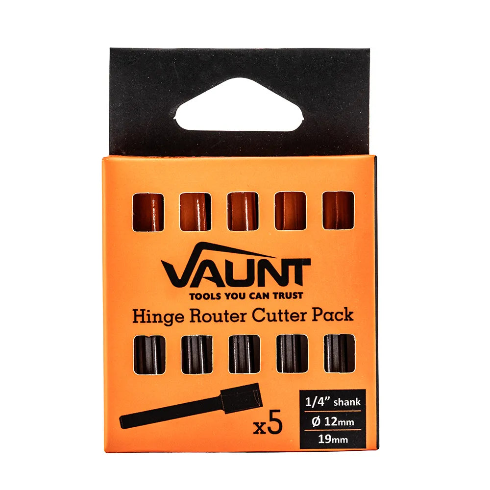 Vaunt Straight Router Cutter 1/4" Shank - Pack of 5