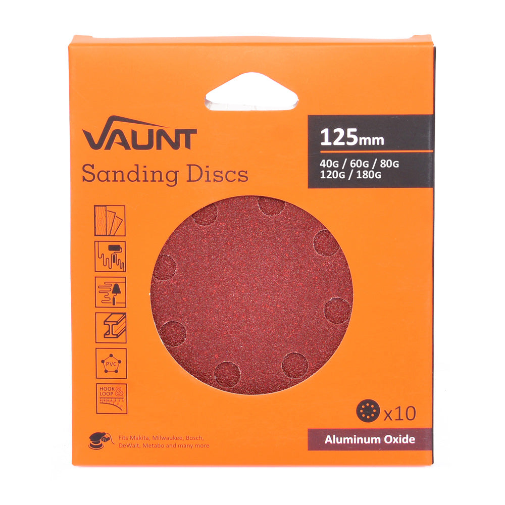 Vaunt 125mm 10 Piece Sanding Discs Selection
