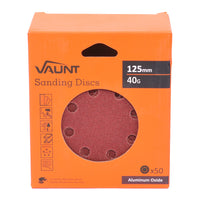 Vaunt 125mm 40 Grit Sanding Discs - Pack of 50