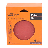Vaunt 150mm 60 Grit Sanding Discs - Pack of 50