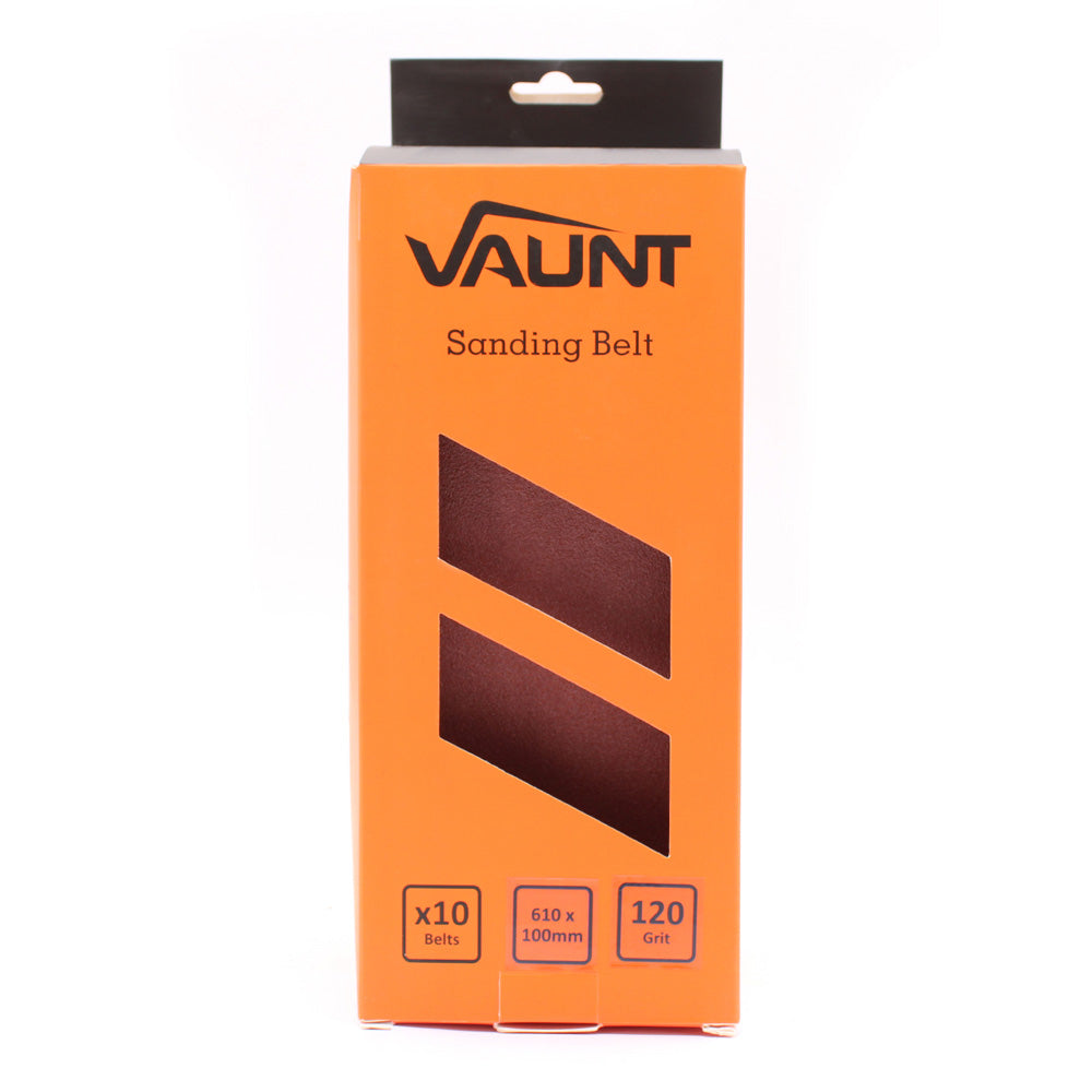 Vaunt 610mm x 100mm 120 Grit Sanding Belts - Pack of 10