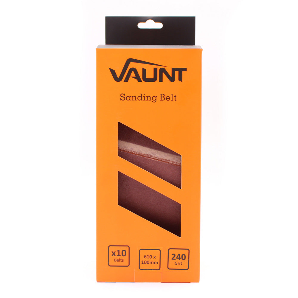 Vaunt 610mm x 100mm 240 Grit Sanding Belts - Pack of 10