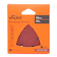Vaunt 93mm 80 Grit Delta Sanding Sheets - Pack of 10