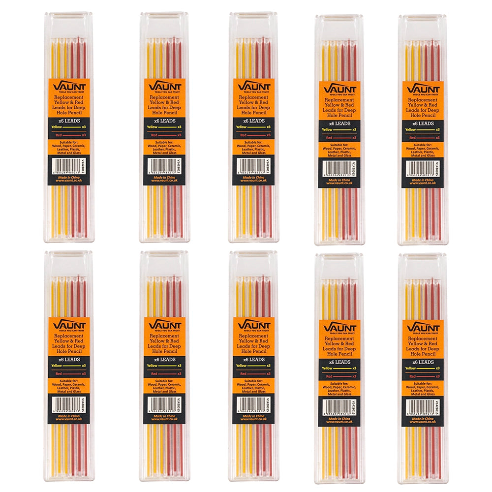 Vaunt Replacement Yellow and Red Leads For Deep Hole Pencil - Pack of 60