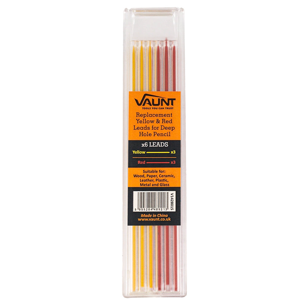 Vaunt Replacement Yellow and Red Leads For Deep Hole Pencil - Pack of 60