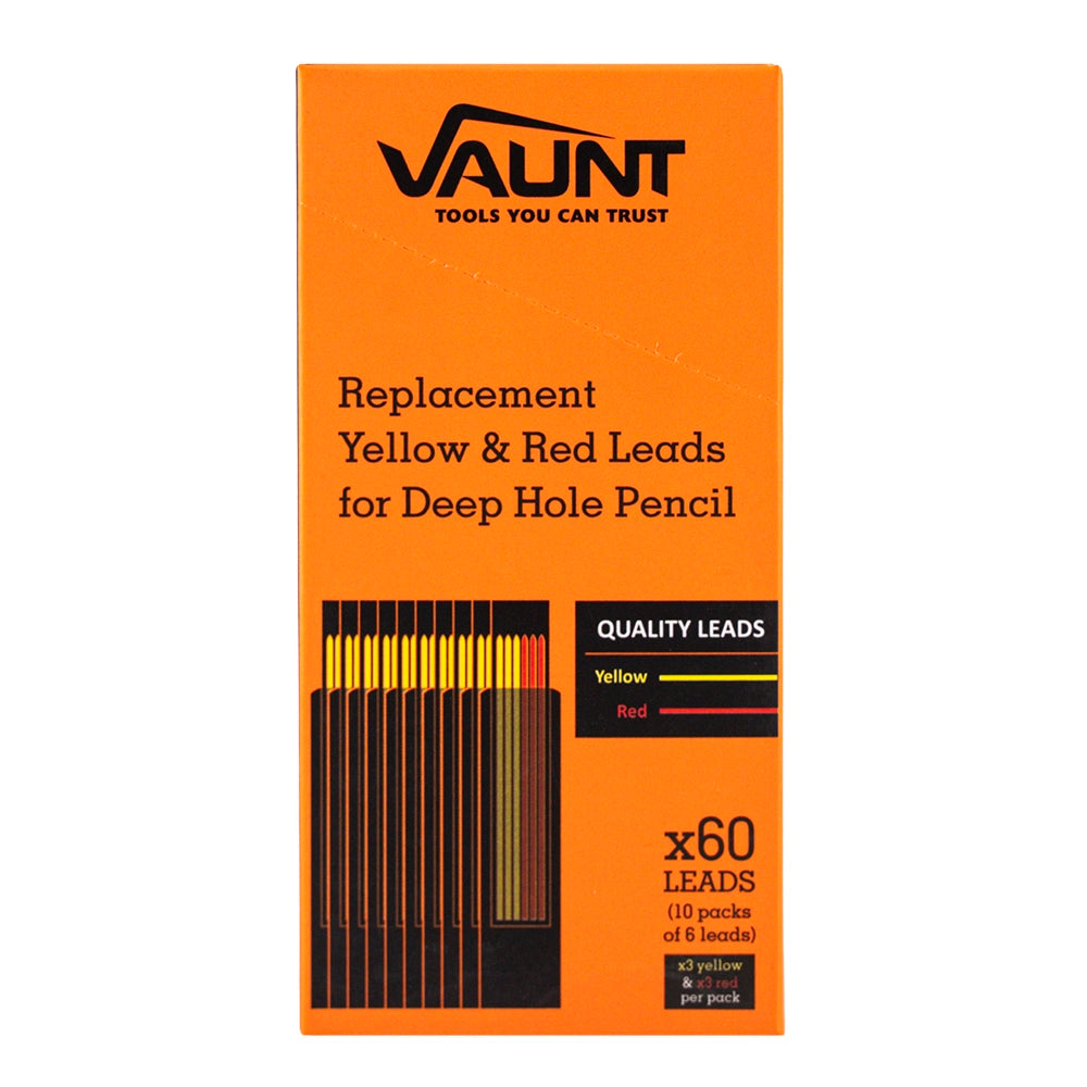 Vaunt Replacement Yellow and Red Leads For Deep Hole Pencil - Pack of 60