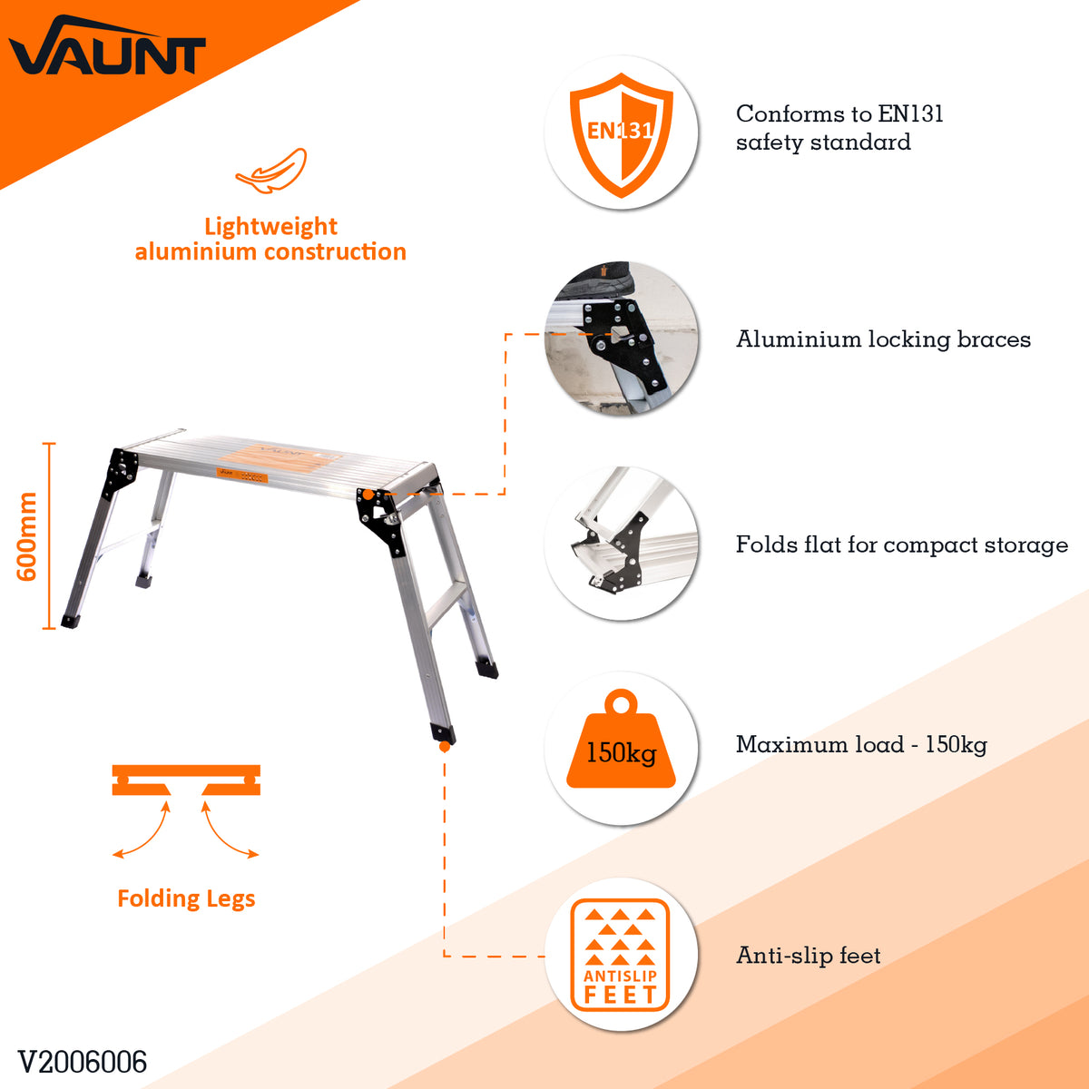 Vaunt Aluminium Work Platform 825mm x 300mm
