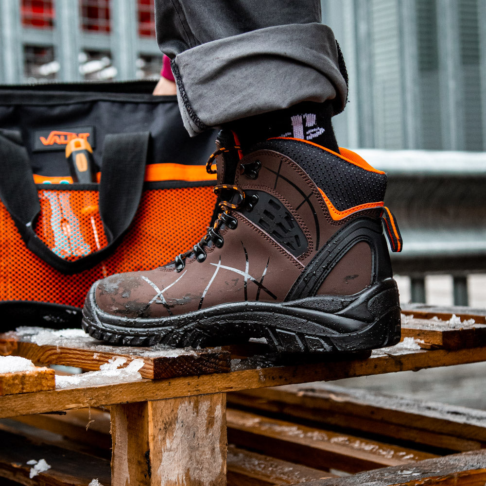 Vaunt Berlin Safety Boots - Brown Size 9