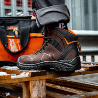 Vaunt Berlin Safety Boots - Brown Size 9