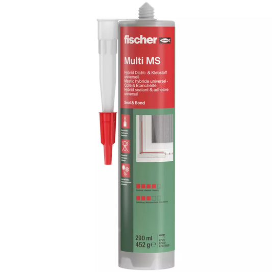 Fischer Multi MS White 290 Ml, Universal Adhesive x3
