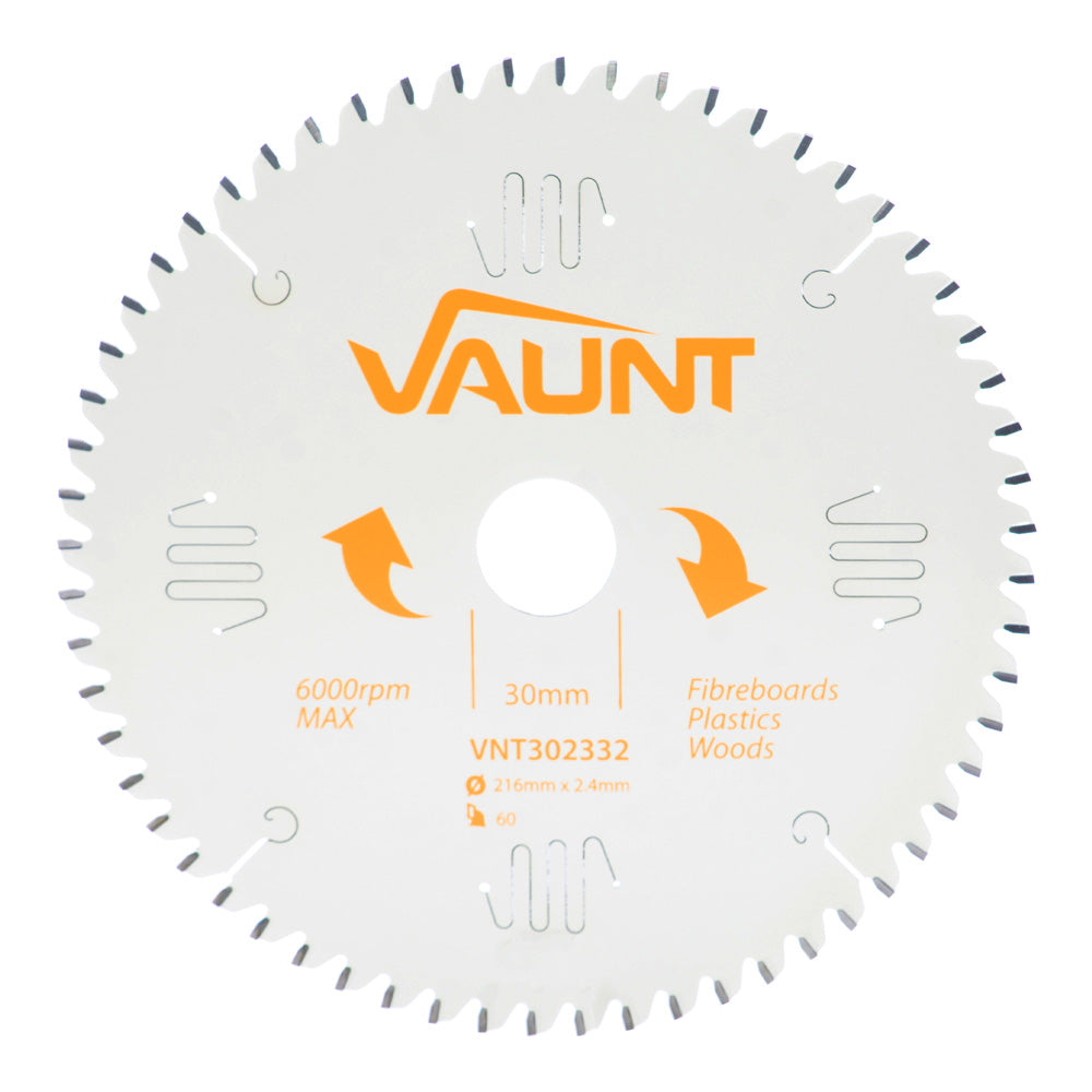 Vaunt X 216mm x 30mm 60T TCT Premium Circular Saw Blade