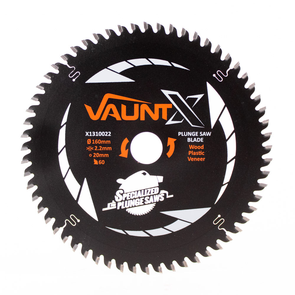 Vaunt X 160mm x 20mm 60T TCT Circular Plunge Saw Blade