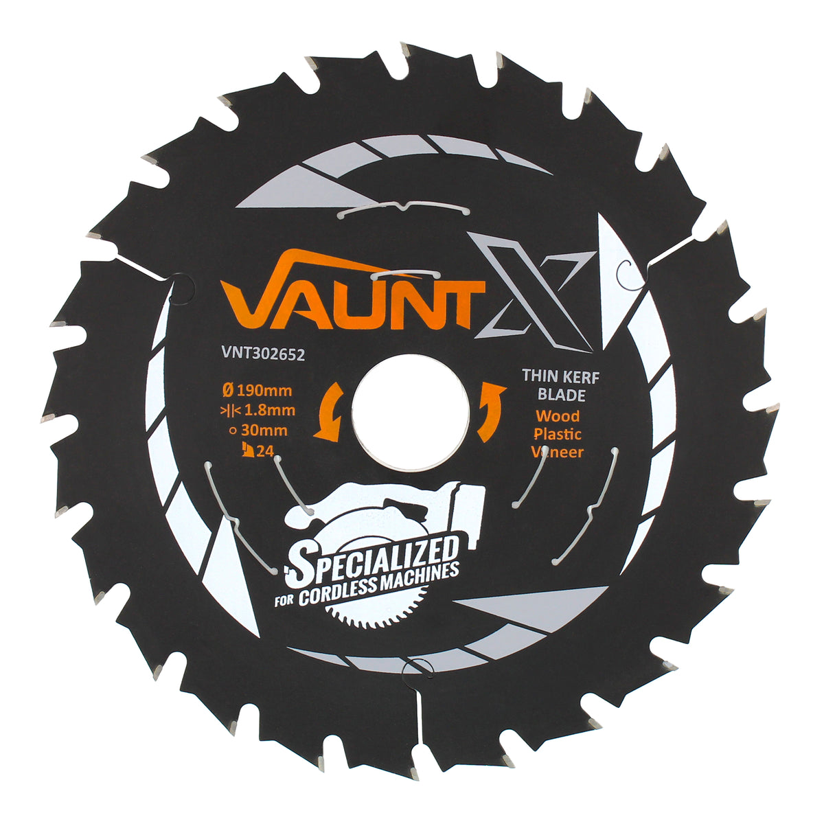 Vaunt X 190mm x 30mm 24T TCT Circular Thin Kerf Saw Blade