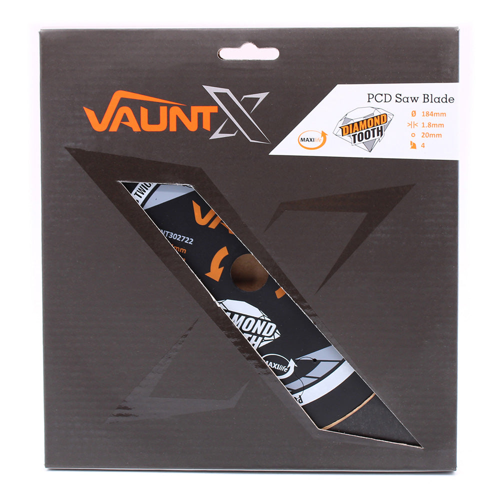 Vaunt X 184mm x 20mm 4 Diamond Teeth PCD Circular Saw Blade