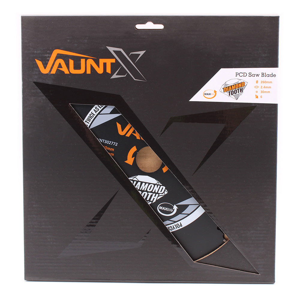 Vaunt X 260mm x 30mm 6 Diamond Teeth PCD Circular Saw Blade