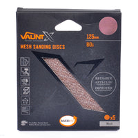 Vaunt X 125mm 80 Grit Mesh Net Sanding Discs - Pack of 5