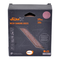 Vaunt X 125mm 180 Grit Mesh Net Sanding Discs - Pack of 25