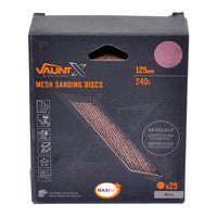 Vaunt X 125mm 240 Grit Mesh Net Sanding Discs - Pack of 25