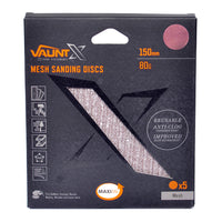 Vaunt X 150mm 80 Grit Mesh Net Sanding Discs - Pack of 5