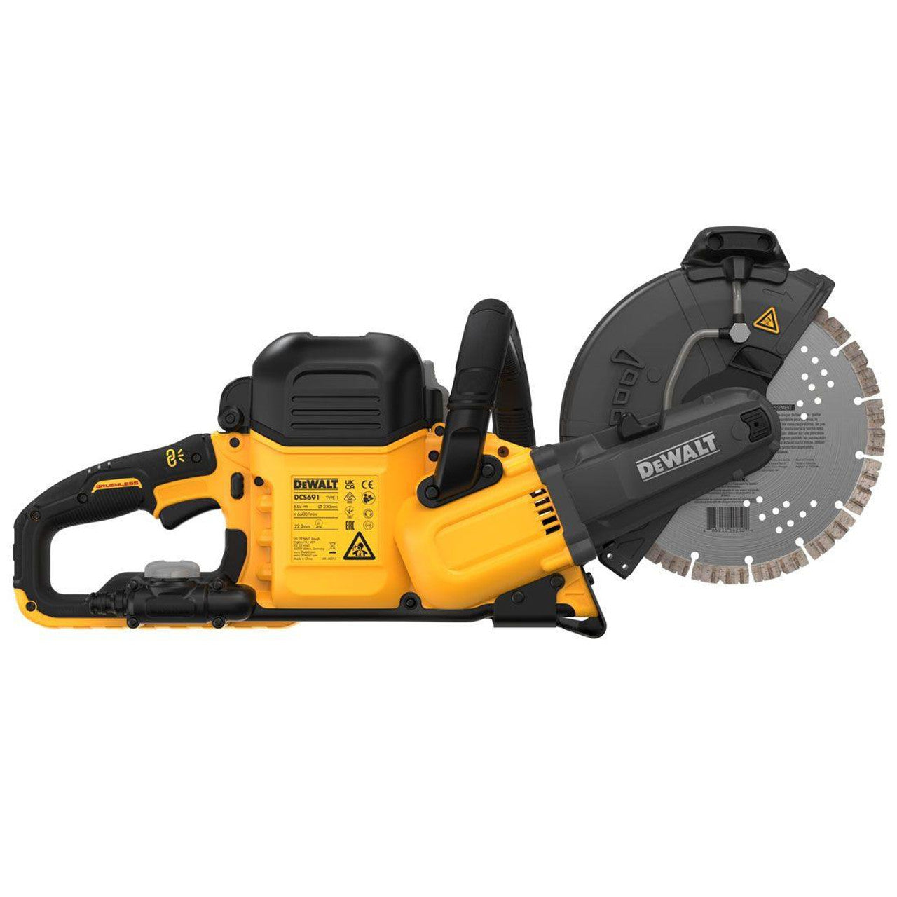 Dewalt DCS691X2 54V XR FLEXVOLT Brushless 230mm Cut Off Saw, 2x 9.0Ah XR FLEXVOLT Batteries & Charger