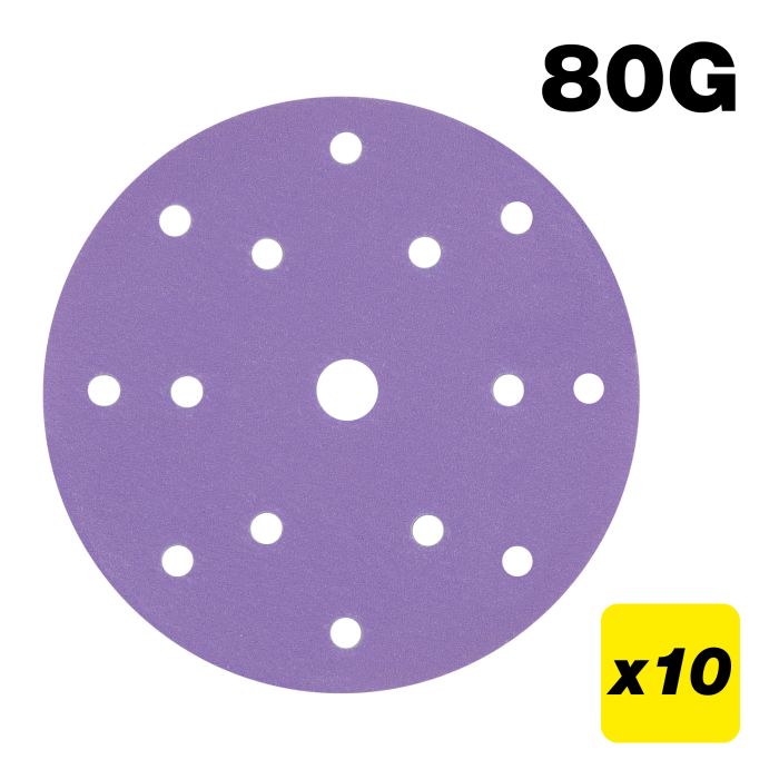 Trend 150mm 80G Random Orbital Sanding Disc (10 Pack)